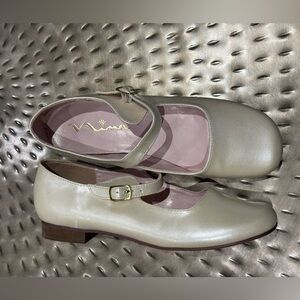 nina gold dress shoes size 3 girls